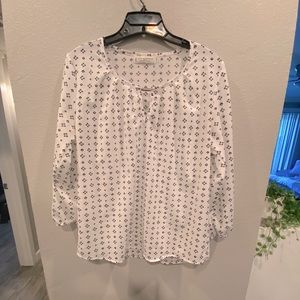 White patterned shirt